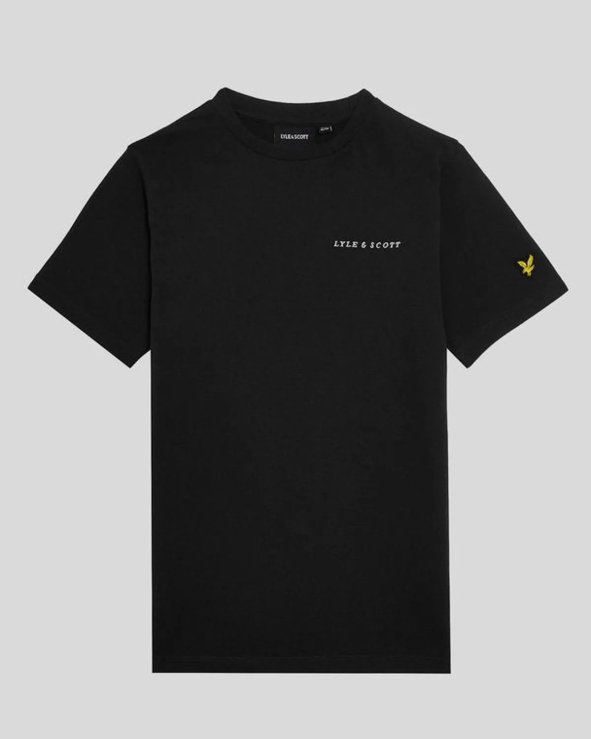kinder_tshirt_mit_gestickter_schrift_0-1.webp Lyle & Scott Kinder Polos & T-shirts<Kinder T-Shirt mit gestickter Schrift JetBlack