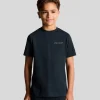 Lyle & Scott Kinder Polos & T-shirts<Kinder T-Shirt mit gestickter Schrift DunkleMarine