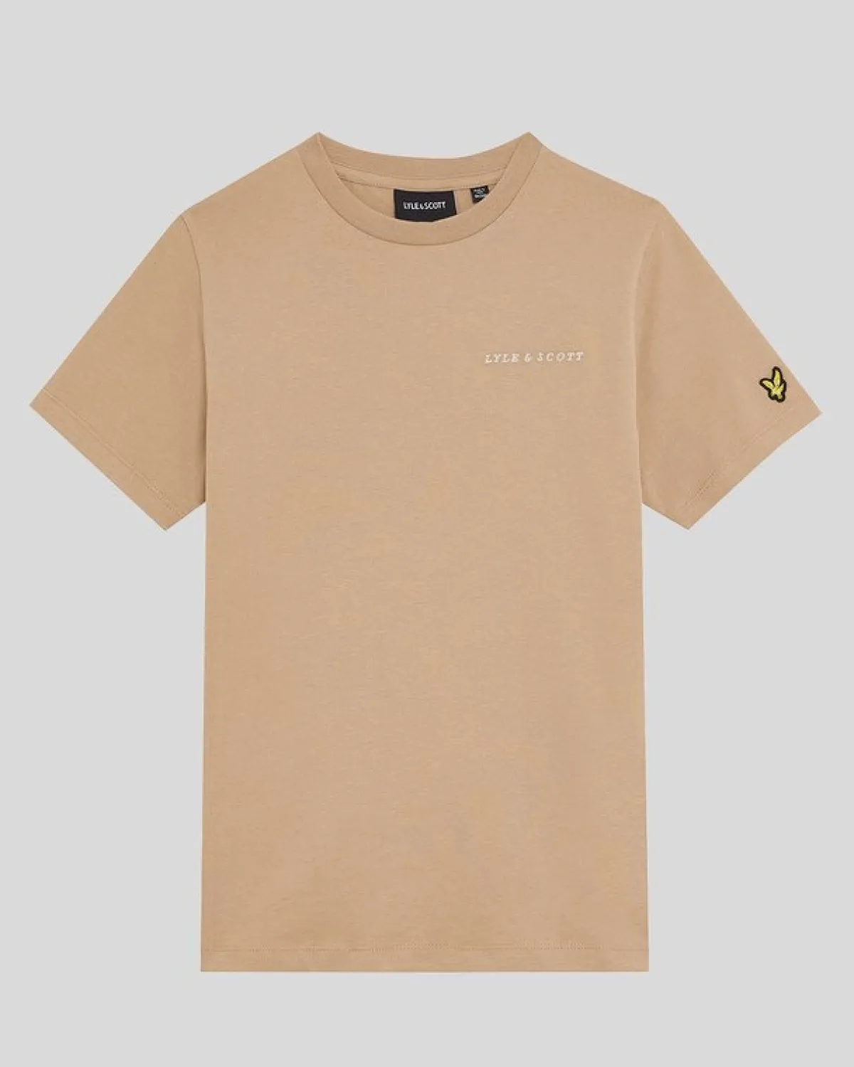 kinder_tshirt_mit_gestickter_schrift_0-2.webp Lyle & Scott Kinder Polos & T-shirts<Kinder T-Shirt mit gestickter Schrift SandStorm