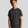 Lyle & Scott Kinder Polos & T-shirts<Kinder T-Shirt mit gestickter Schrift Gunmetal