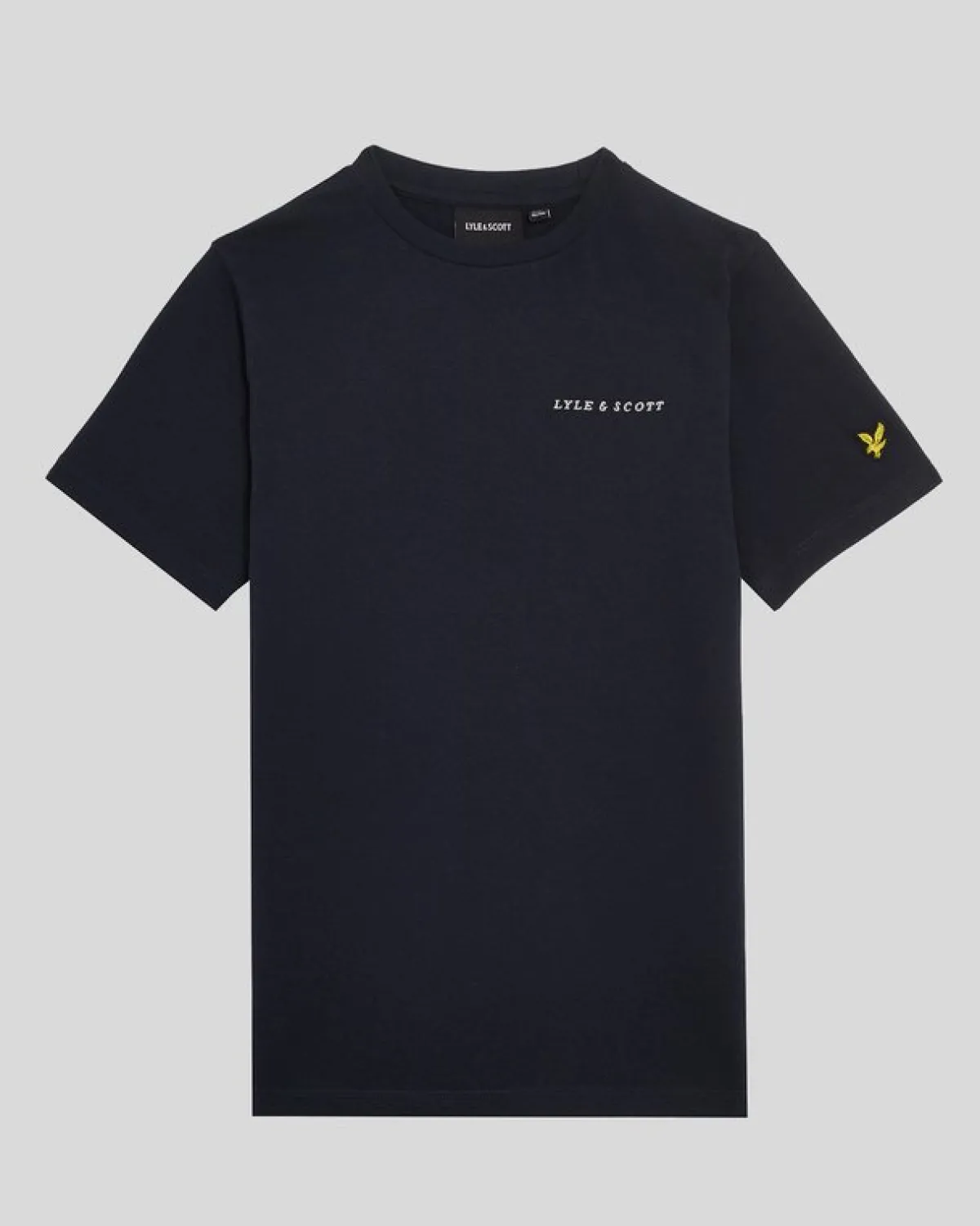 kinder_tshirt_mit_gestickter_schrift_2.webp Lyle & Scott Kinder Polos & T-shirts<Kinder T-Shirt mit gestickter Schrift DunkleMarine