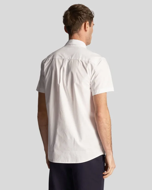 Lyle & Scott Hemden<Kurzärmeliges Hemd aus einfarbiger Popeline Weiß