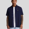 Lyle & Scott Hemden<Kurzärmeliges Hemd aus Korbgeflecht Navy
