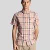 Lyle & Scott Vermächtnis | Hemden<Kurzärmeliges Hemd mit Leinen-Karo PalmPink