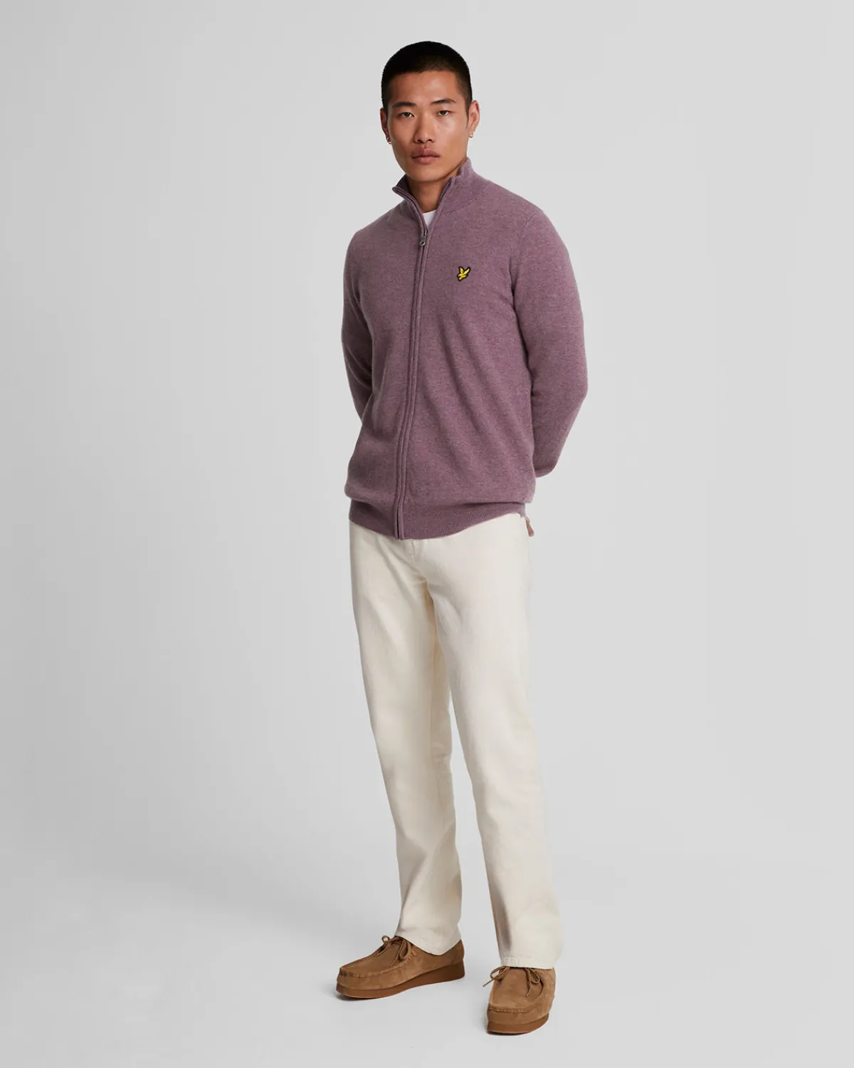 lambswool_blend_zip_through_cardigan_1-1.webp Lyle & Scott Pullover & Strickwaren<Lambswool Blend Zip Through Cardigan HighlandMauveMarl