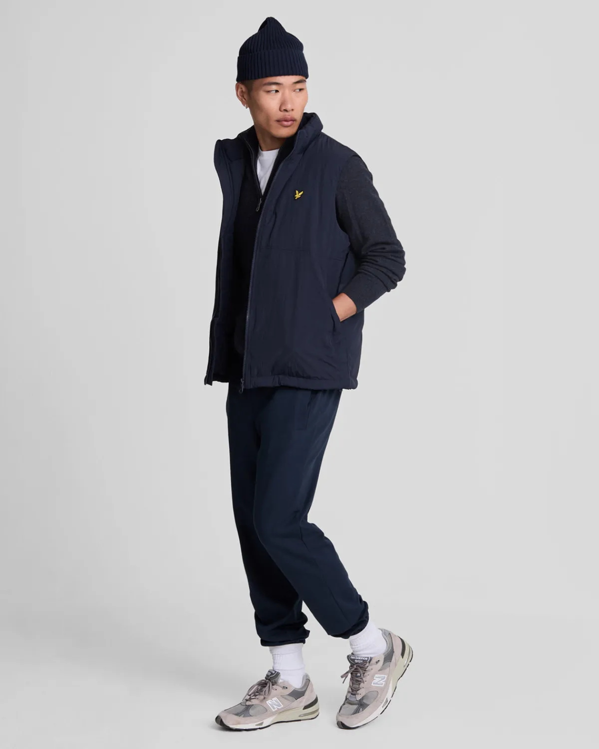 lambswool_blend_zip_through_cardigan_1-3.webp Lyle & Scott Pullover & Strickwaren<Lambswool Blend Zip Through Cardigan DarkNavyMarl