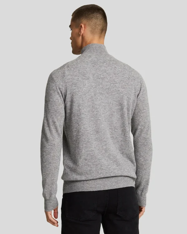 Lyle & Scott Pullover & Strickwaren<Lambswool Blend Zip Through Cardigan MidGreyMarl