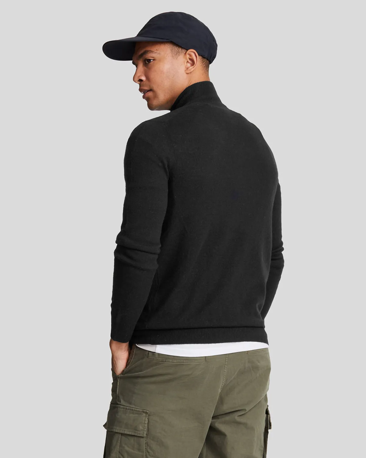 lambswool_blend_zip_through_cardigan_2.webp Lyle & Scott Vermächtnis | Pullover & Strickwaren<Lambswool Blend Zip Through Cardigan JetBlackMarl