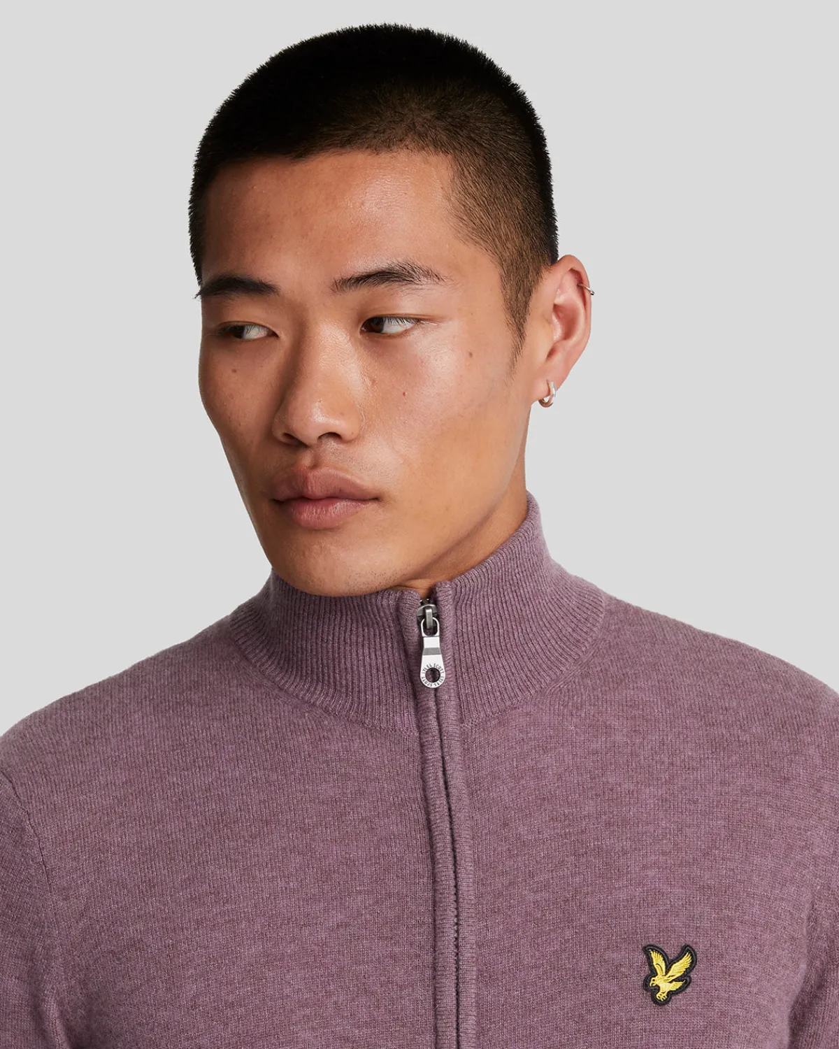 lambswool_blend_zip_through_cardigan_3-1.webp Lyle & Scott Pullover & Strickwaren<Lambswool Blend Zip Through Cardigan HighlandMauveMarl