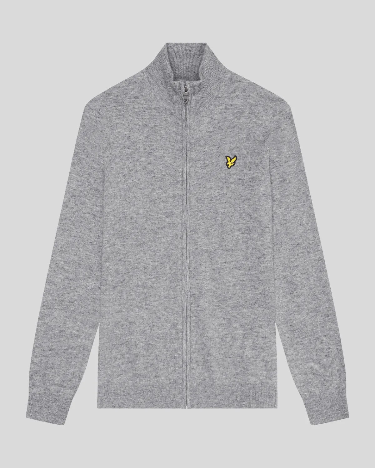 lambswool_blend_zip_through_cardigan_4-2.webp Lyle & Scott Pullover & Strickwaren<Lambswool Blend Zip Through Cardigan MidGreyMarl