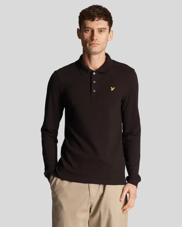 Lyle & Scott Polohemden<Langärmeliges Polohemd Pechschwarz
