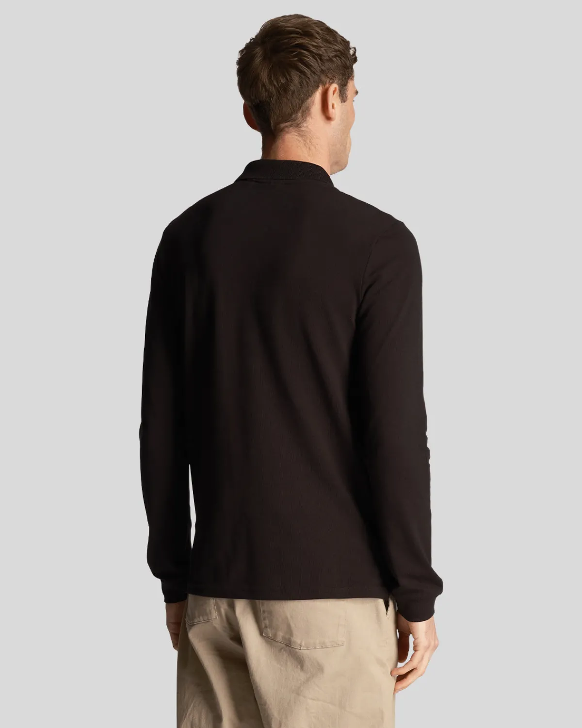 langrmeliges_polohemd_2.webp Lyle & Scott Polohemden<Langärmeliges Polohemd Pechschwarz
