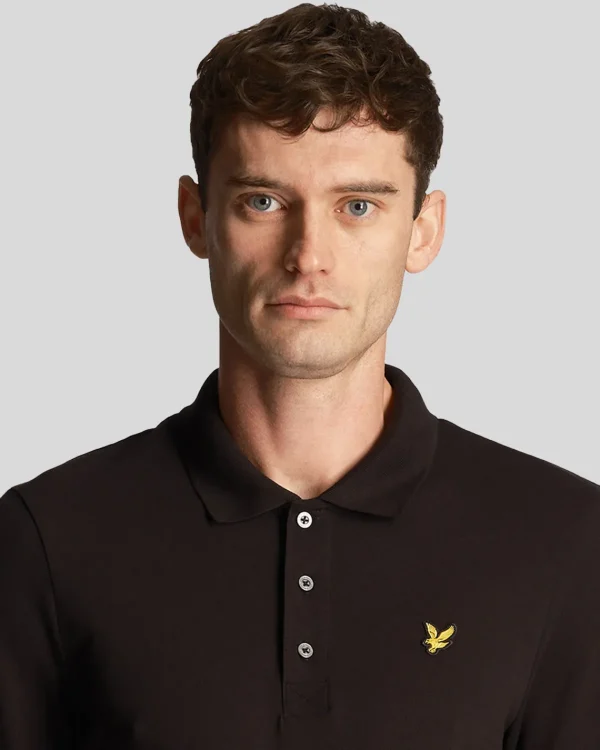 Lyle & Scott Polohemden<Langärmeliges Polohemd Pechschwarz
