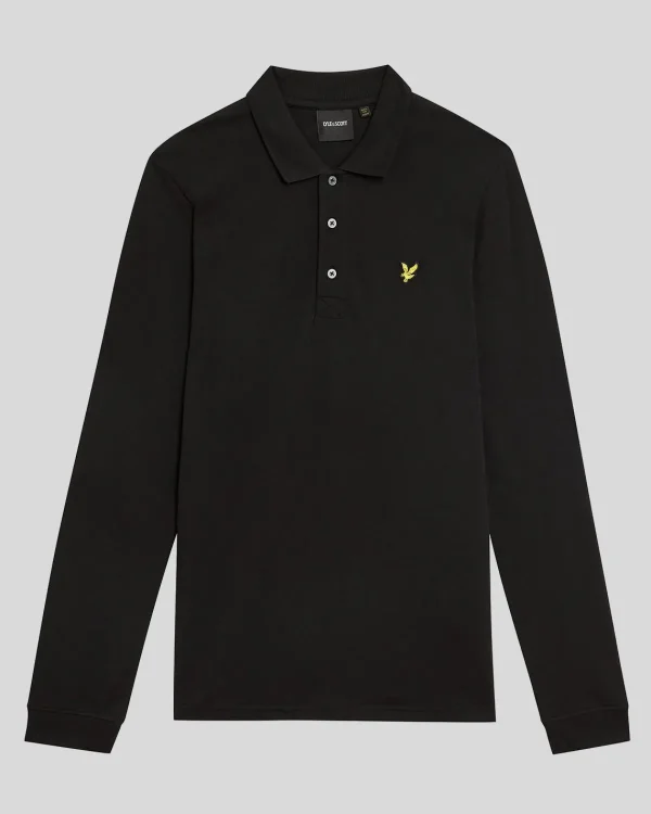 Lyle & Scott Polohemden<Langärmeliges Polohemd Pechschwarz