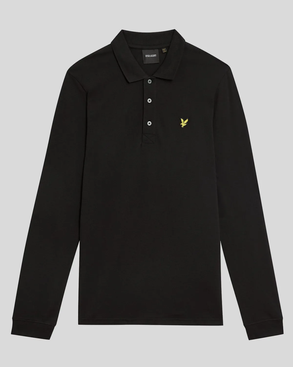 langrmeliges_polohemd_4.webp Lyle & Scott Polohemden<Langärmeliges Polohemd Pechschwarz