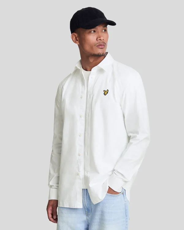 Lyle & Scott Hemden<Langärmeliges Popeline-Hemd White