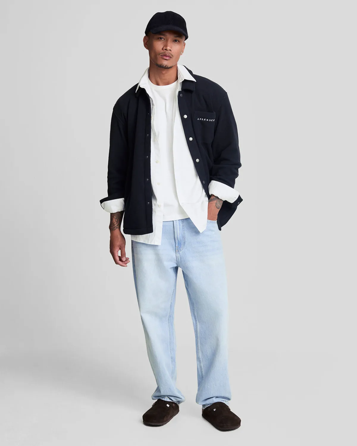 langrmeliges_popelinehemd_1.webp Lyle & Scott Hemden<Langärmeliges Popeline-Hemd White