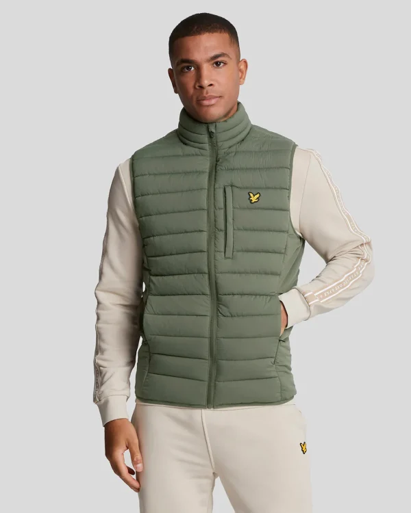Lyle & Scott Sportbekleidung<Leichte Sport Stretch Steppweste CactusGreen