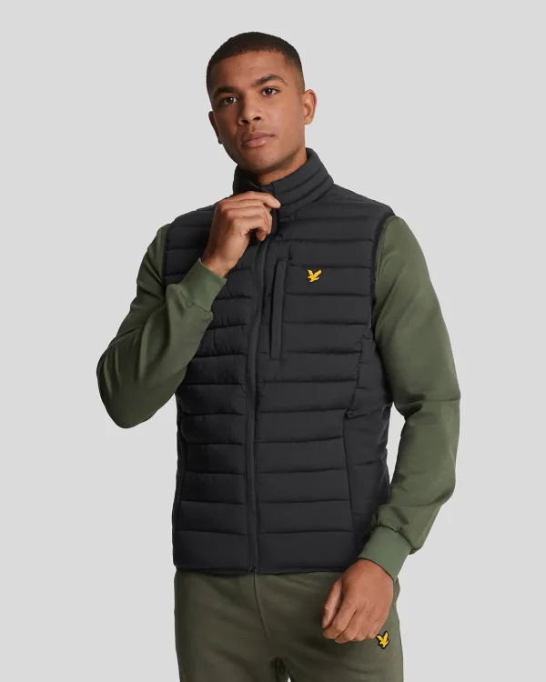 Lyle & Scott Sportbekleidung | Mäntel & Jacken<Leichte Sport Stretch Steppweste JetBlack