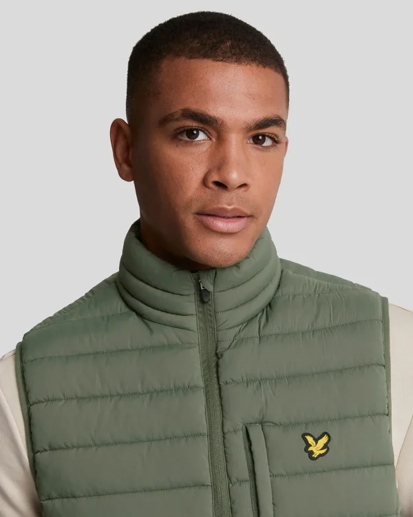 Lyle & Scott Sportbekleidung<Leichte Sport Stretch Steppweste CactusGreen