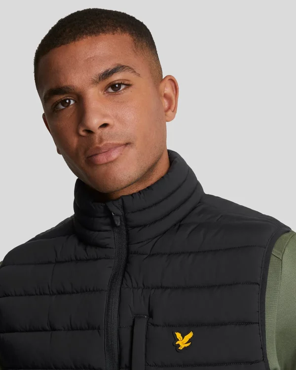 Lyle & Scott Sportbekleidung | Mäntel & Jacken<Leichte Sport Stretch Steppweste JetBlack