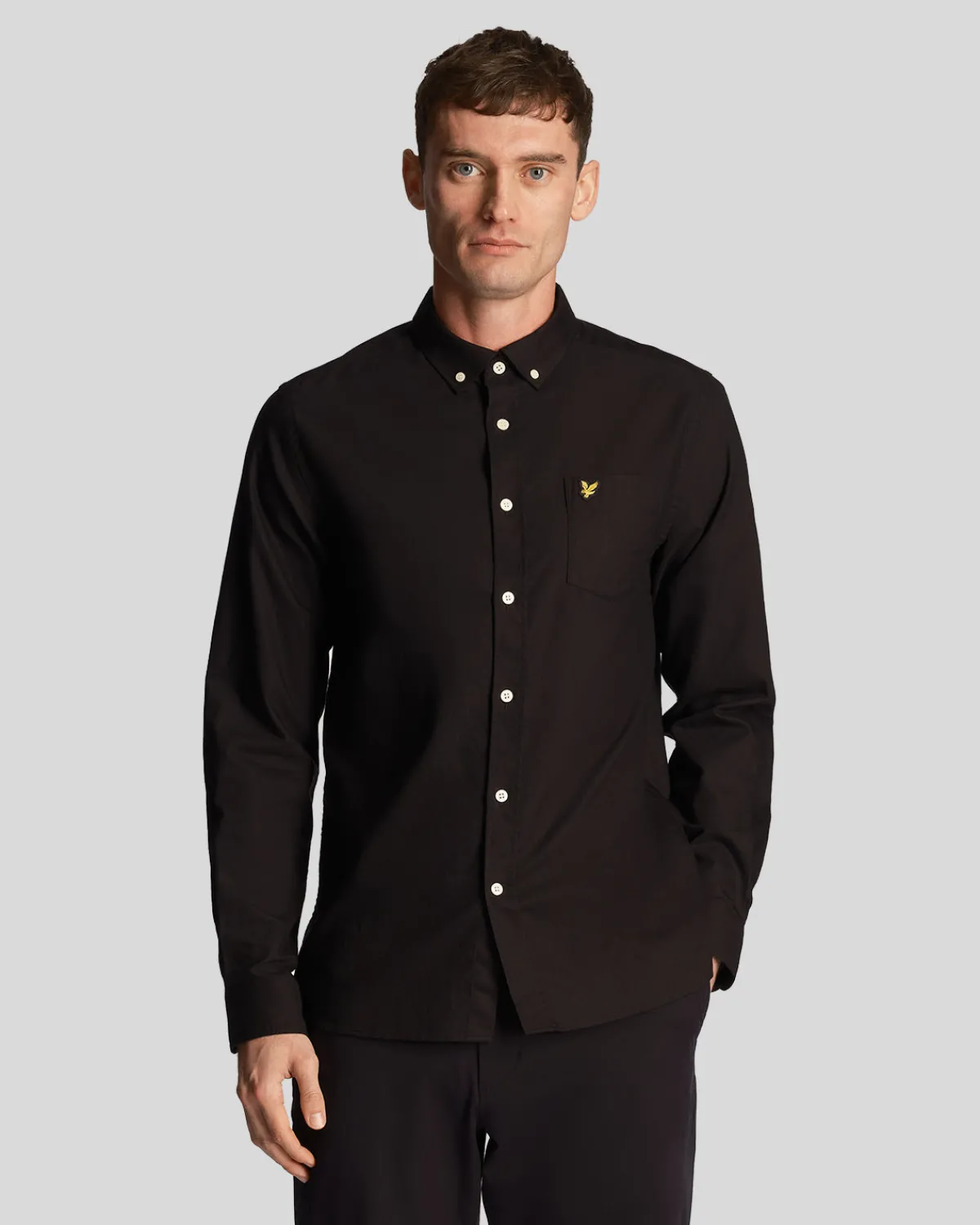 leichtes_oxford_hemd_0-4.webp Lyle & Scott Hemden<Leichtes Oxford Hemd Pechschwarz