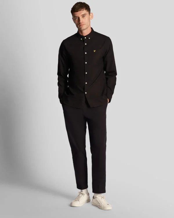 Lyle & Scott Hemden<Leichtes Oxford Hemd Pechschwarz