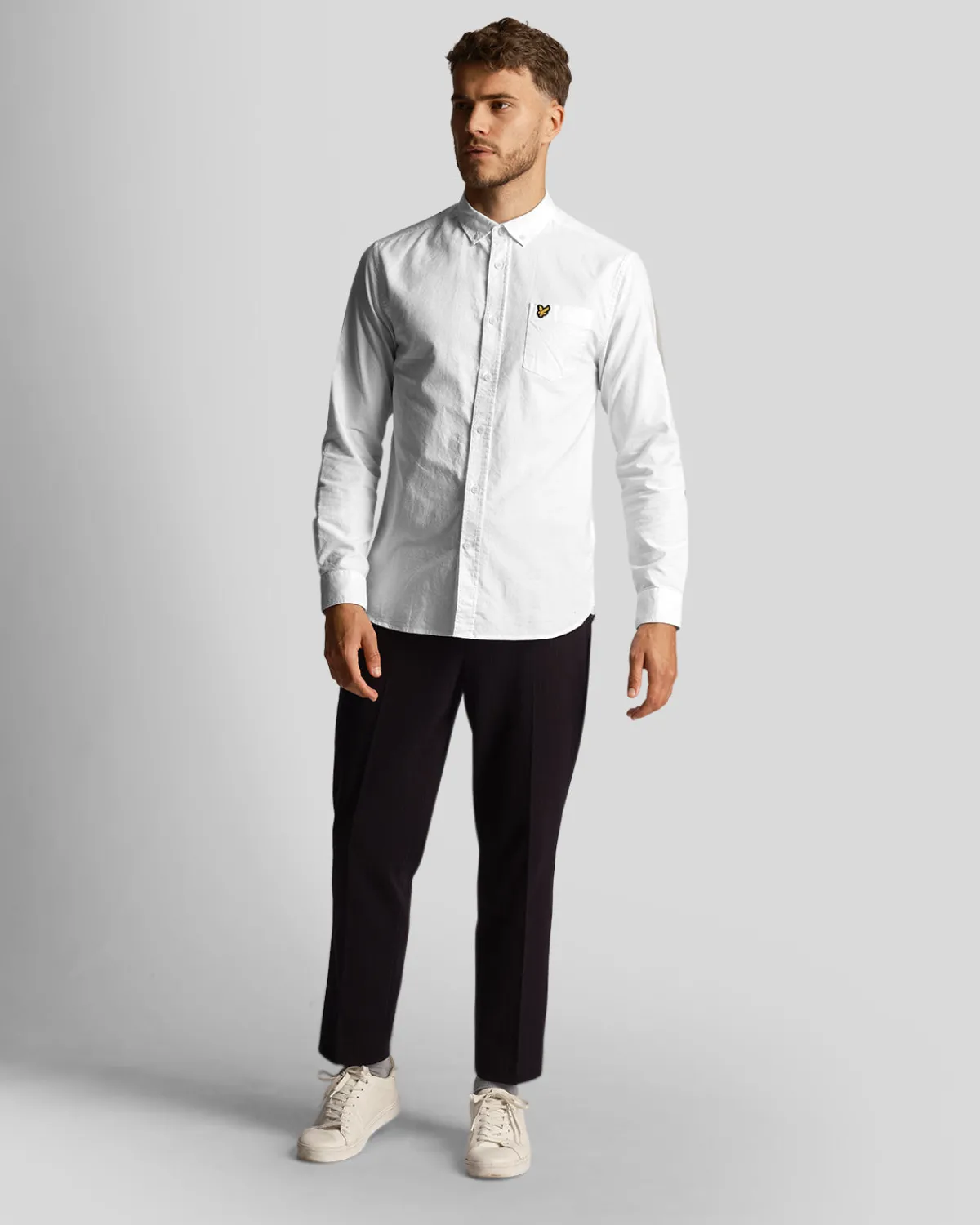 leichtes_oxford_hemd_1-4.webp Lyle & Scott Hemden<Leichtes Oxford Hemd Weiss