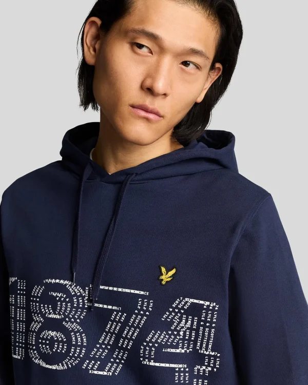 Lyle & Scott Kapuzenpullover<1874 Logo Pullover Hoodie Marine