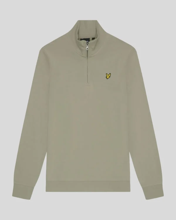 Lyle & Scott Groß & Groß | Übergrößen<Loopback 1/4 Zip Sweatshirt SageUniform