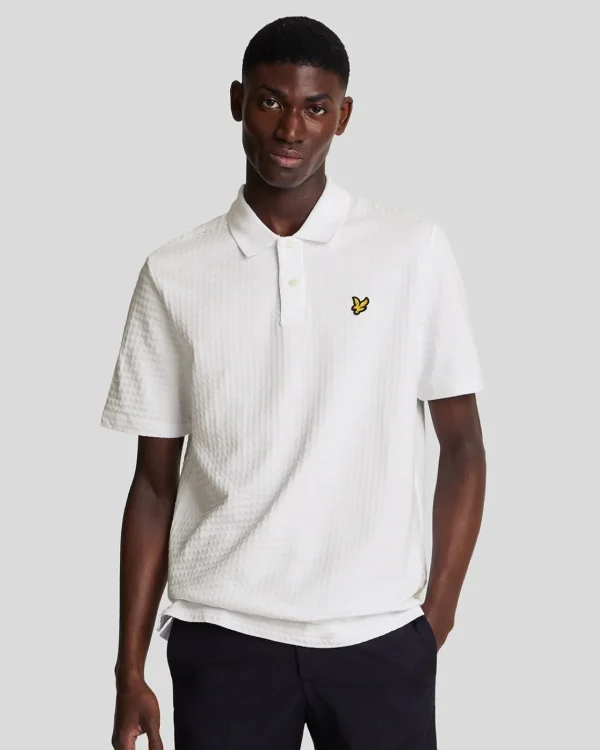 Lyle & Scott Polohemden<Micro Argyle Polohemd White