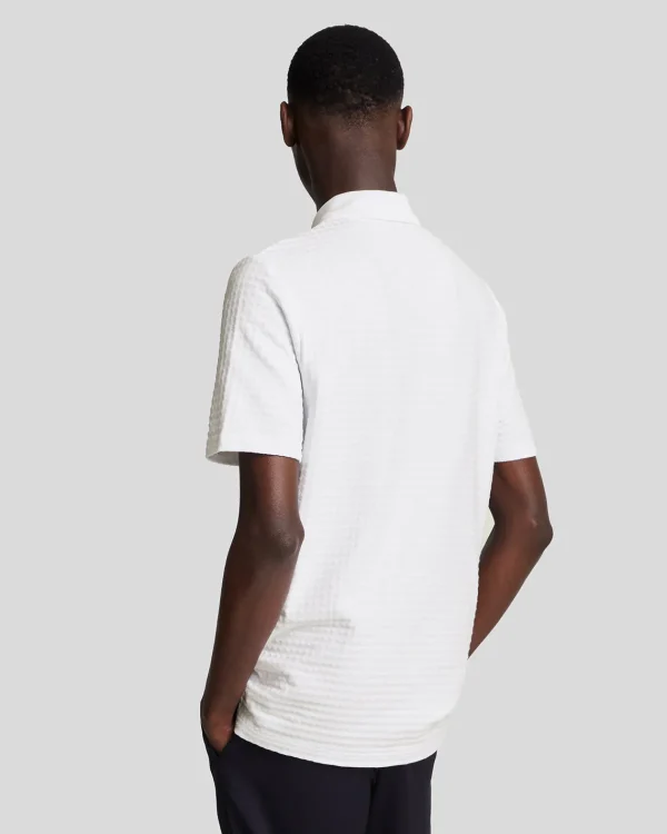 Lyle & Scott Polohemden<Micro Argyle Polohemd White