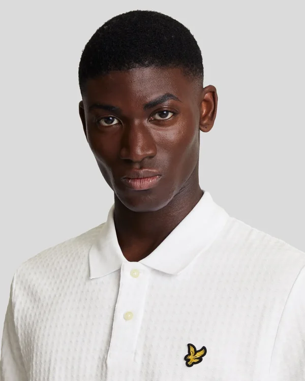 Lyle & Scott Polohemden<Micro Argyle Polohemd White