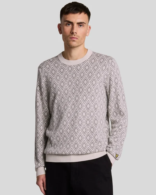 Lyle & Scott Pullover & Strickwaren<Monogramm Intarsien Pullover Canvas