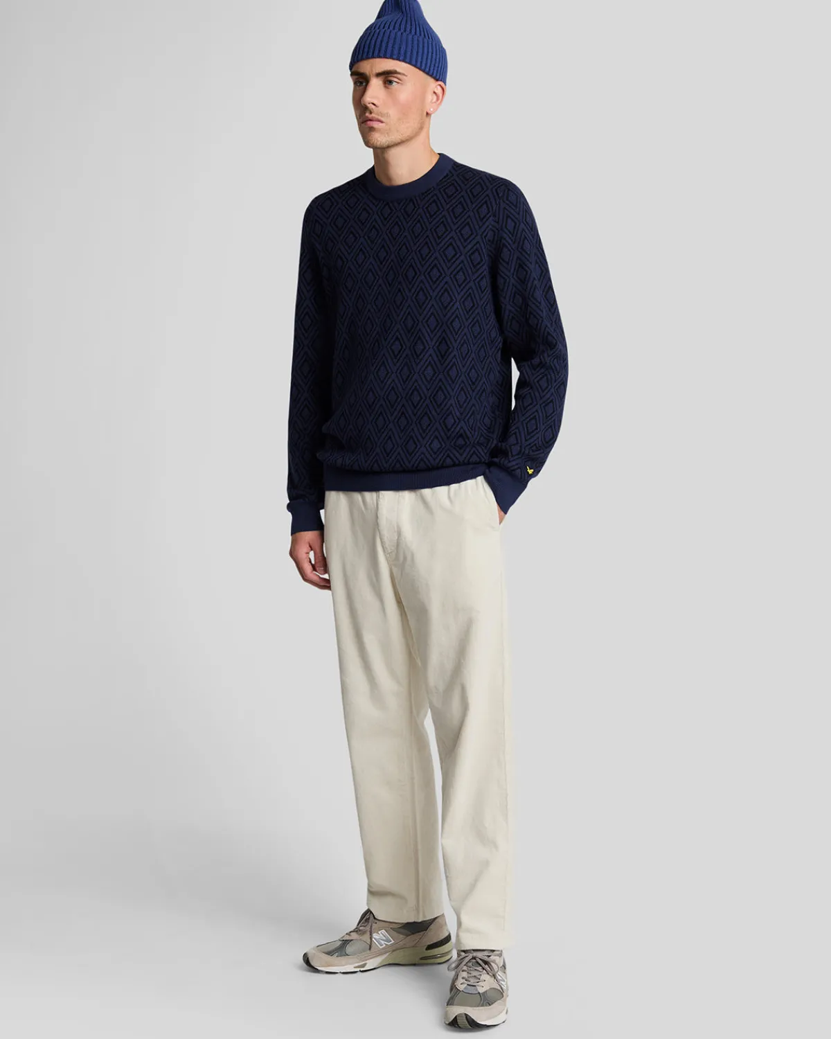 monogramm_intarsien_pullover_1-1.webp Lyle & Scott Pullover & Strickwaren<Monogramm Intarsien Pullover NavyNight
