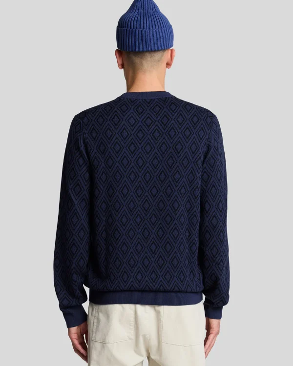 Lyle & Scott Pullover & Strickwaren<Monogramm Intarsien Pullover NavyNight