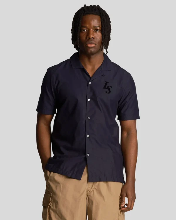 Lyle & Scott Drehbuchsticke | Hemden<Nadelstreifenhemd mit Revere-Kragen DunkleMarine