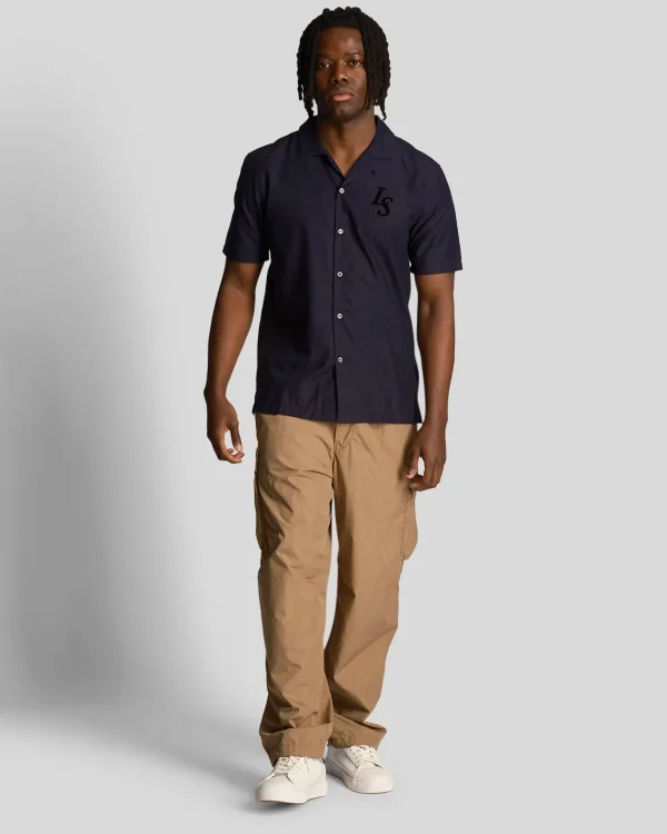 Lyle & Scott Drehbuchsticke | Hemden<Nadelstreifenhemd mit Revere-Kragen DunkleMarine