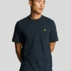 Lyle & Scott T-shirts<Ottoman T-Shirt mit Spitze MuddyNavy