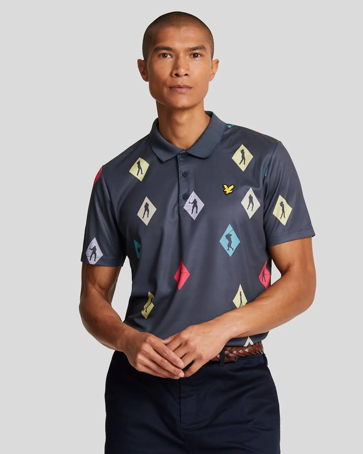 polka_diamond_golf_polo_shirt_0-1.webp Lyle & Scott Golf | Polohemden<Polka Diamond Golf Polo Shirt DarkNavy