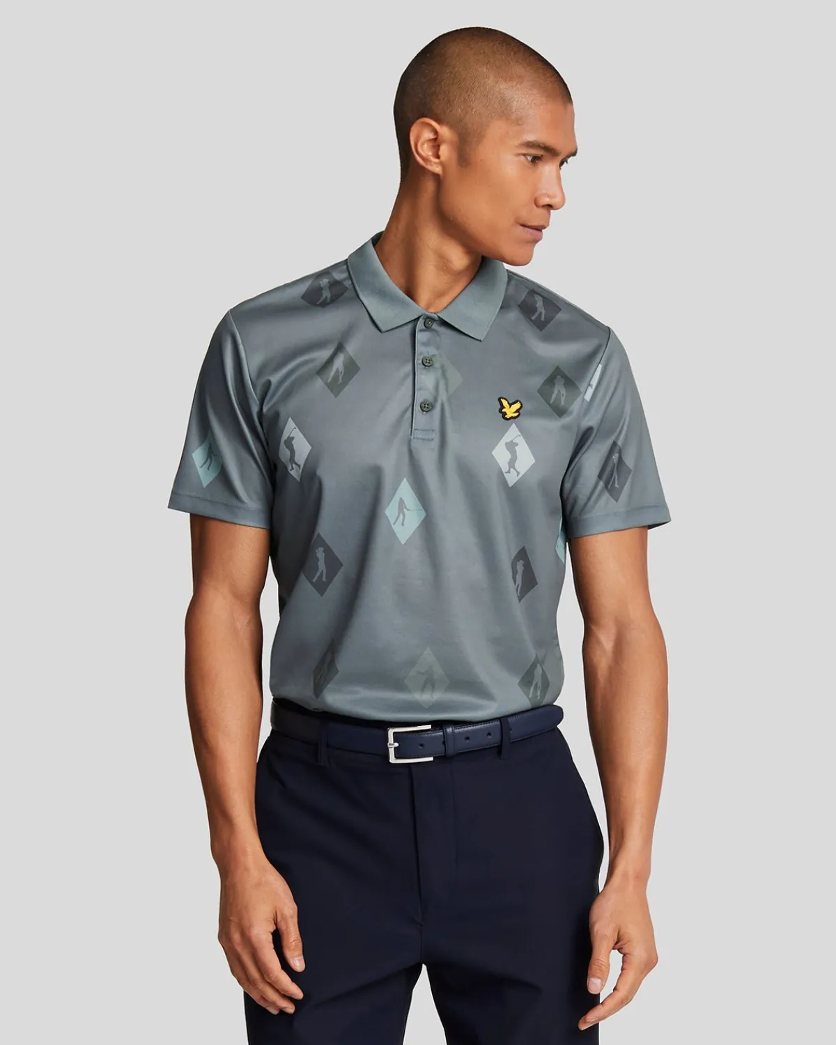 polka_diamond_golf_polo_shirt_0.webp Lyle & Scott Golf | Polohemden<Polka Diamond Golf Polo Shirt CactusGreen