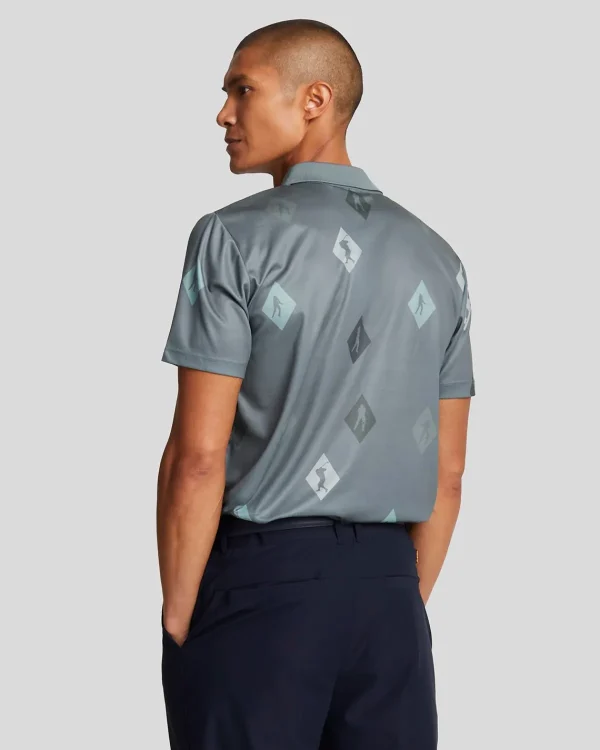 Lyle & Scott Golf | Polohemden<Polka Diamond Golf Polo Shirt CactusGreen