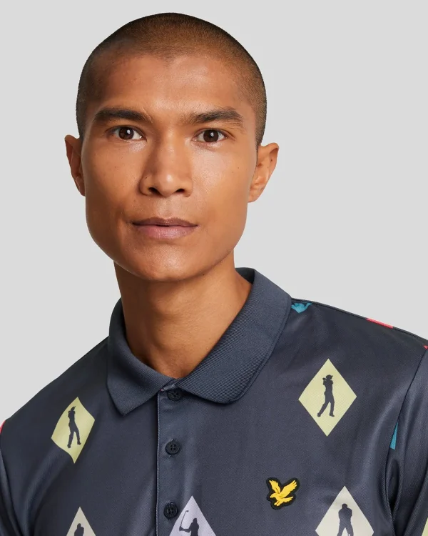 Lyle & Scott Golf | Polohemden<Polka Diamond Golf Polo Shirt DarkNavy