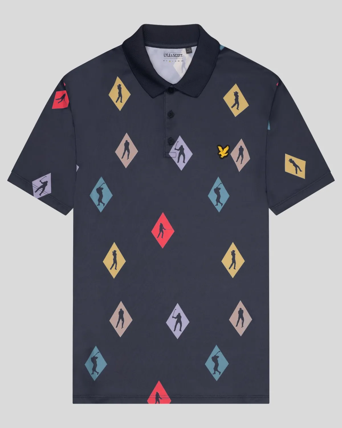 polka_diamond_golf_polo_shirt_4-1.webp Lyle & Scott Golf | Polohemden<Polka Diamond Golf Polo Shirt DarkNavy
