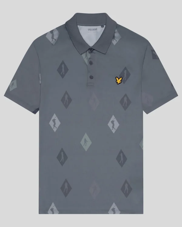 Lyle & Scott Golf | Polohemden<Polka Diamond Golf Polo Shirt CactusGreen