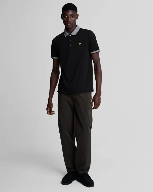 Lyle & Scott Polohemden<Polohemd mit Markenbesatz JetBlack/White