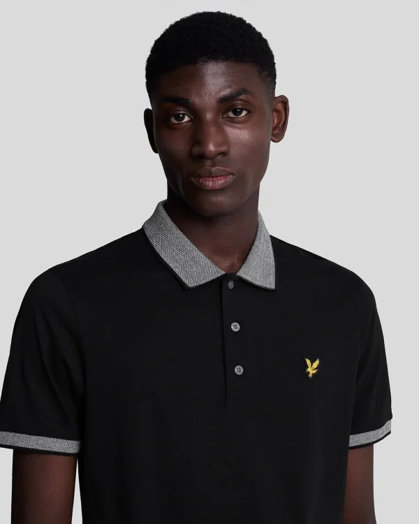 Lyle & Scott Polohemden<Polohemd mit Markenbesatz JetBlack/White