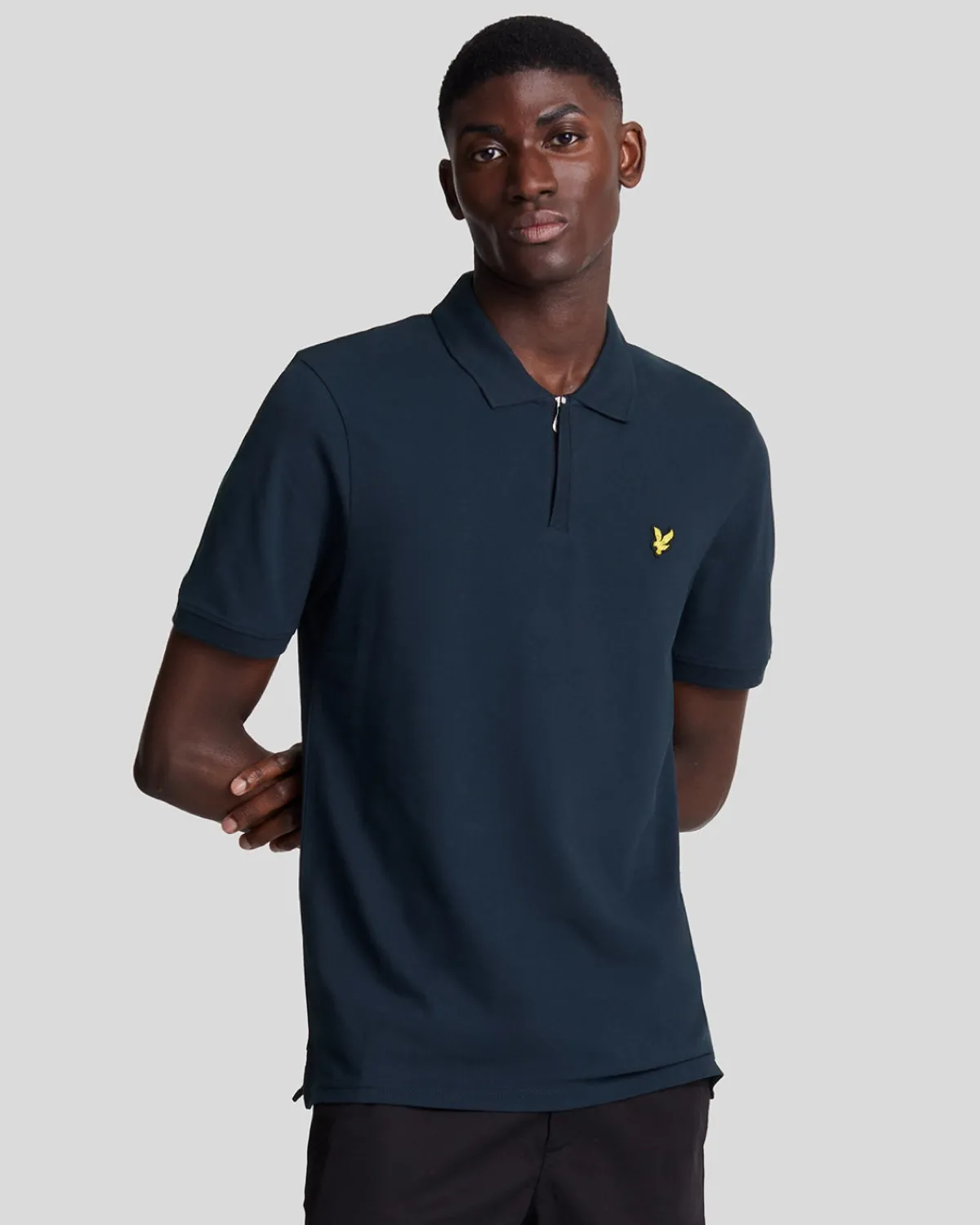 polohemd_mit_reiverschluss_0.webp Lyle & Scott Polohemden<Polohemd mit Reißverschluss DarkNavy