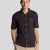 Lyle & Scott Polohemden<Polohemd mit strukturiertem Streifenstrick DunkleMarine