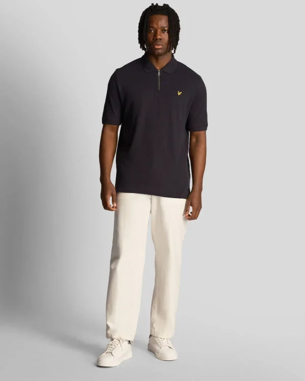 Lyle & Scott Polohemden<Polohemd mit strukturierten Streifen DunkleMarine